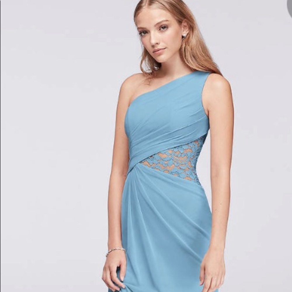 COPY - Dusty Blue David’s Bridal Bridesmaids Dress